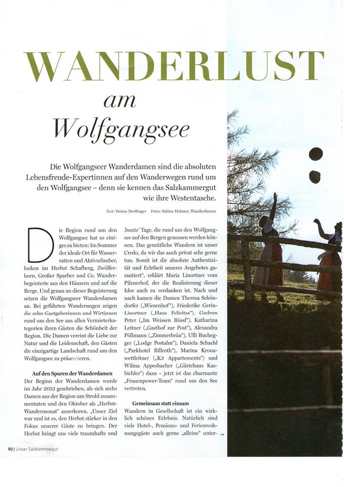 Salzkammergut Magazin: Unser Salzkammergut Ausgabe 2017/2018 Wanderdamen