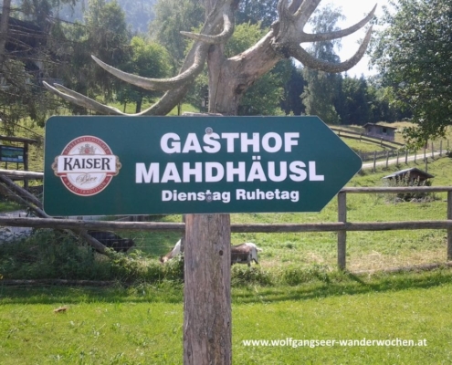 Strobl am Wolfgangsee: Zäpfensteig, Mahdhäusl, Niedergadenalm