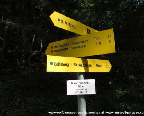 Wanderung St. Wolfgang zum Schwarzensee Salzkammergut
